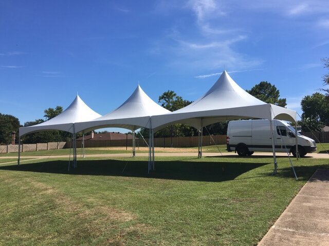White & Clear Top Tent Rentals – Multiple Sizes (10x10 to 20x80)