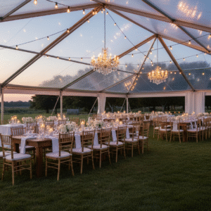 White & Clear Top Tent Rentals – Multiple Sizes (30x30 to 30x90)
