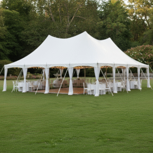 White & Clear Top Tent Rentals – Multiple Sizes (40x30 to 40x90)